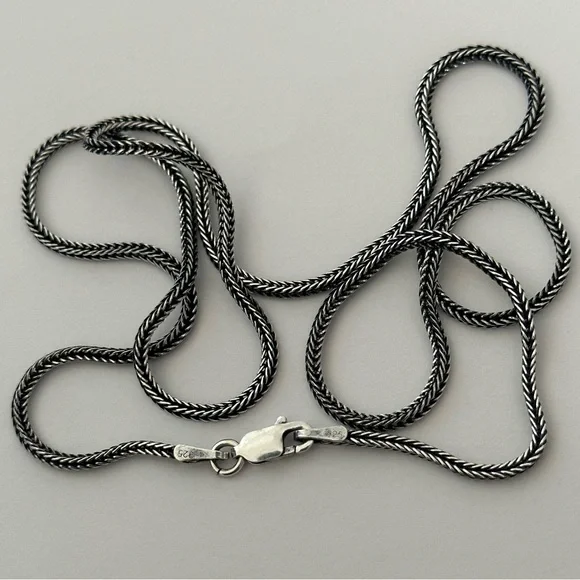 Unisex 925 silver 19.5” chain necklace